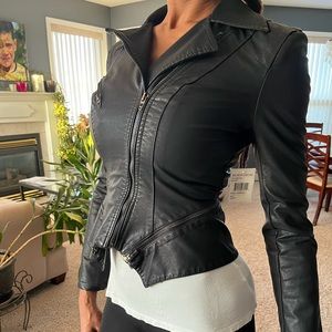 NWT Faux leather moto jacket